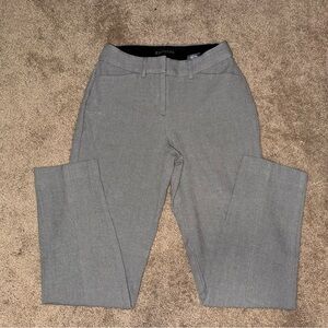 Express Light Gray Textured Suit Pants